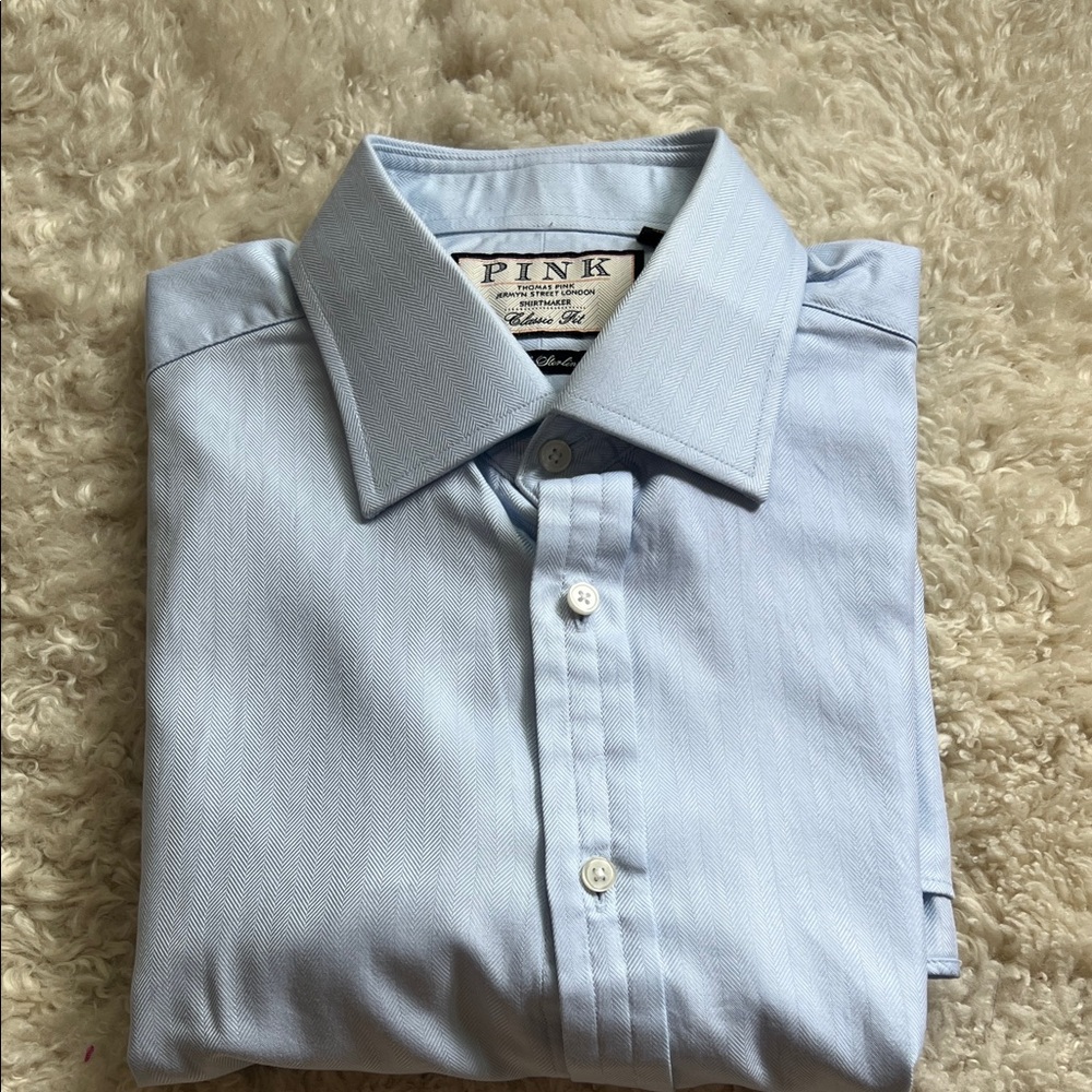 PINK -Thomas Pink - Sky Blue Dress Shirt